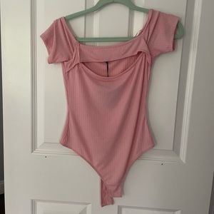 Pink body suit